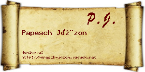 Papesch Jázon névjegykártya